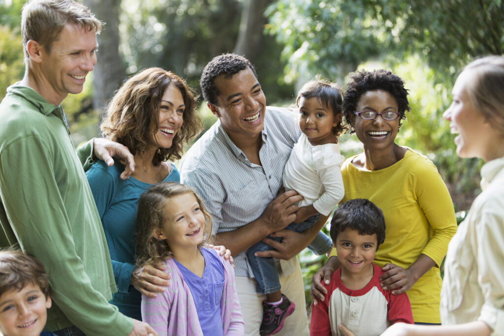 Family Gathering Group with Tour Guide